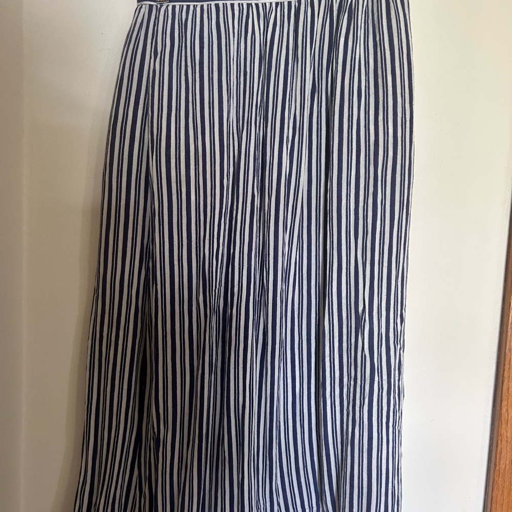 Striped Navy and White Skirt